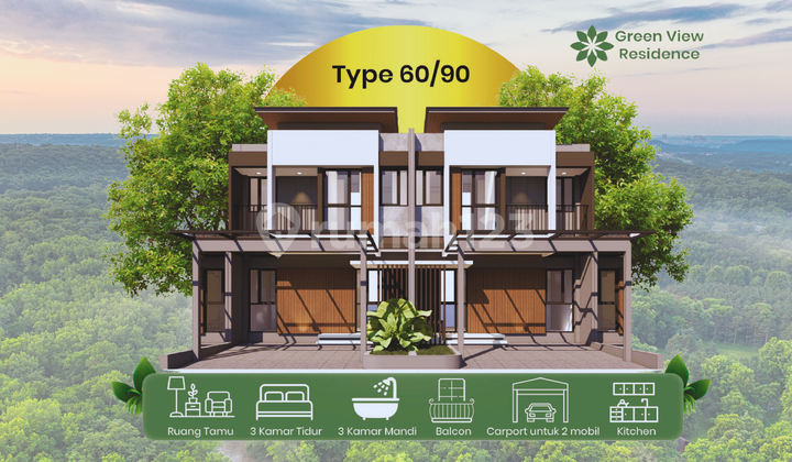 Rumah Bergaya Minimalist Modern di Bubulak