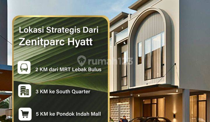 Rumah Dijual Dalam Cluster 5 Menit Dari Stasiun Mrt Lebak Bulus 2