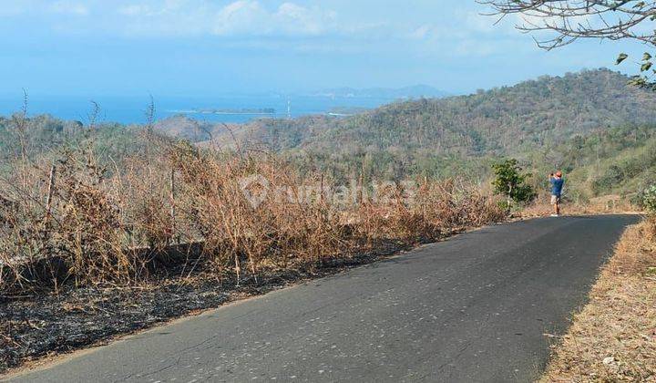 Tanah Dengan Amazing View Di Sekotong Tanpa Blok Selamanya 360 % View Laut Dan Bukit Pinggir Jalan Aspal 2