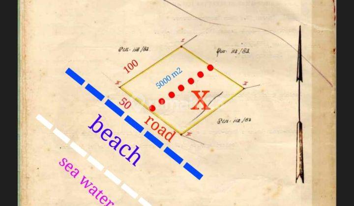 Land On The Beach Sunset Area 50 Mtrs Front ,white Sandy Beach 2