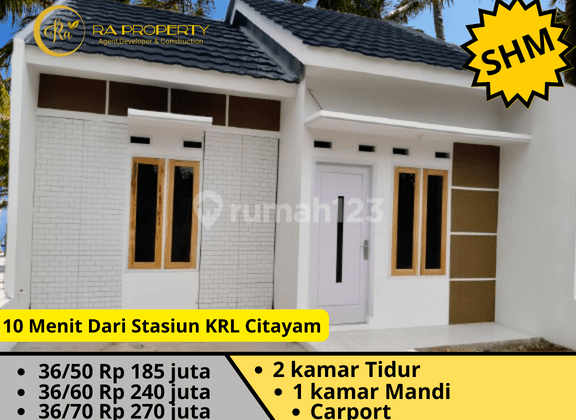 Dijual Rumah Baru 2kamar 200jutaan Dilokasi Dekat Stasiun Citayam 1