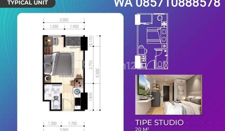 Dijual Apartemen dekat Aeon mall dan stasiun di BSD 2