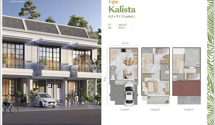 Rumah Baru 3 Lantai 4.5x9 M Cluster Pasadena Hills Ilona Pik 2 2