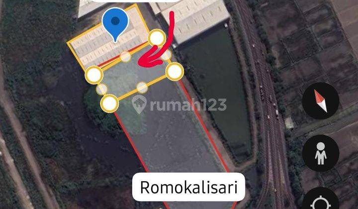 Dijual tanah pergudangan maspion romokalisari 5 kavling view tol 1