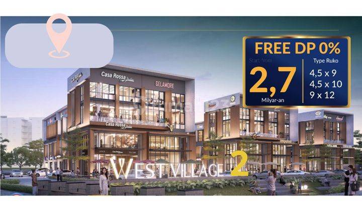 Ruko West Village 2 Termurah Hadap Jalan Raya Bsd Boulevard Utara 1