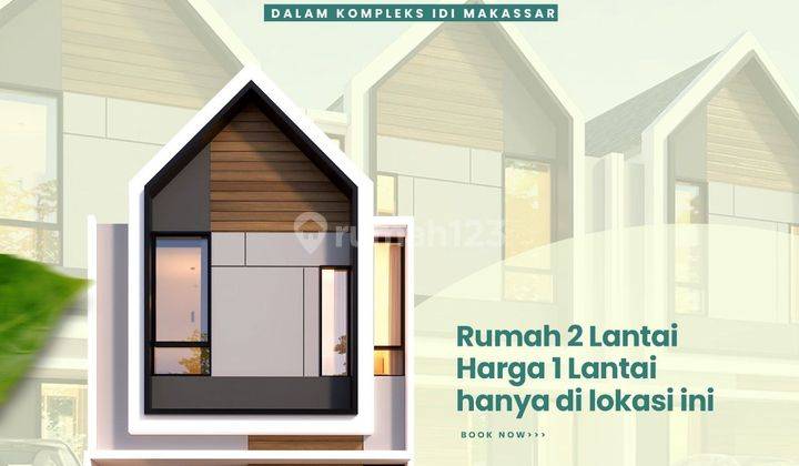 Dijual Rumah 2 Lantai Harga 1 Lantai di Kompleks Idi Tello Baru 2