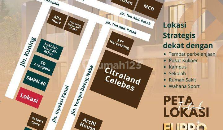 Dijual Rumah 2 Lantai Lokasi Minasaupa Dekat Sekolah Al azhar 2