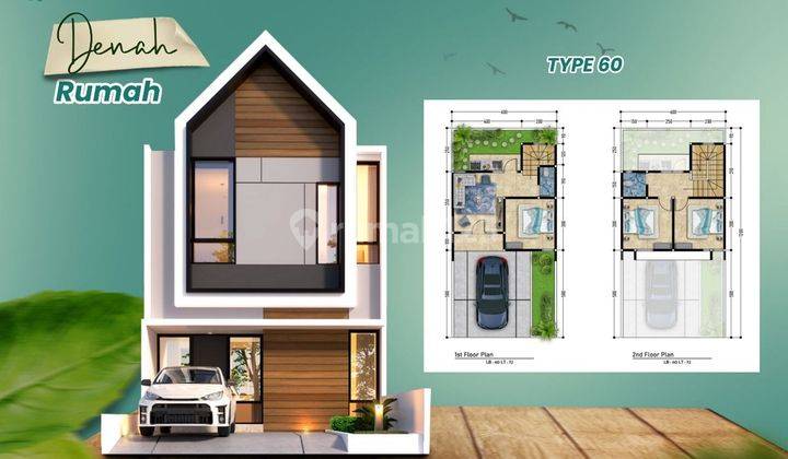 Dijual Rumah 2 Lantai Desain Scandinavian Lokasi Kompleks IDI 2