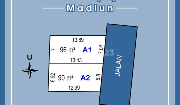 3 Menit Kota Madiun, Tanah Kavling, Mojopurno  1