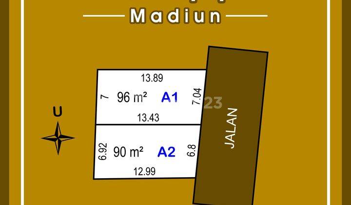 3 Menit Kota Madiun, Tanah Murah, Mojopurno  1