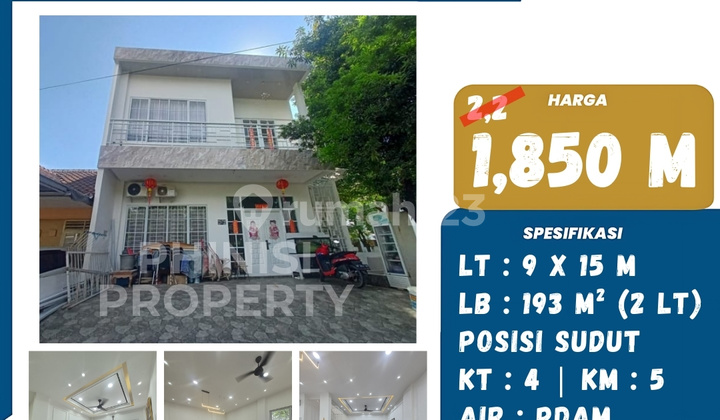 Dijual Rumah Sudut 2 Lantai di Tanjung Bunga Taman Samalona 1