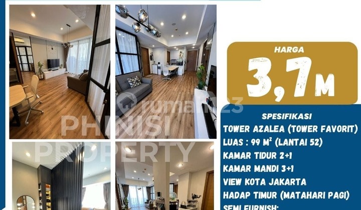 Dijual Apartemen 2Br Taman Anggrek Residences Tower Azalea Jakarta 1