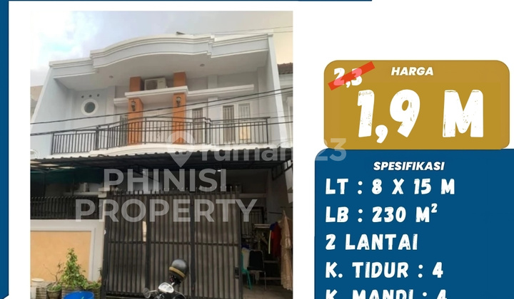 Dijual Rumah 2 Lantai Kompleks Lili Jalan Boulevard Panakkukang 1