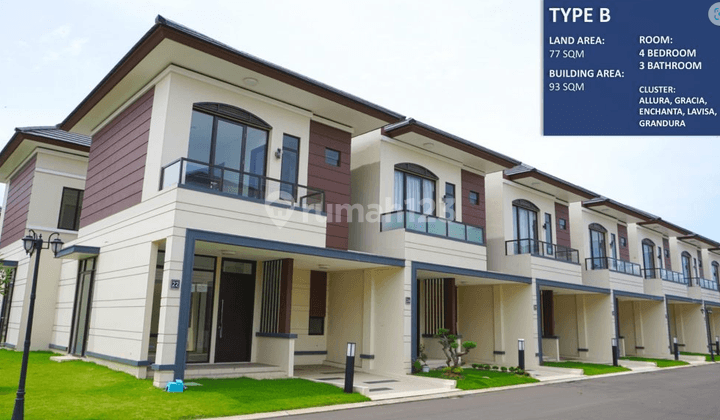 Rumah 2 Lantai Jual Cepat di Lavon Swan City Type B Cikupa  1