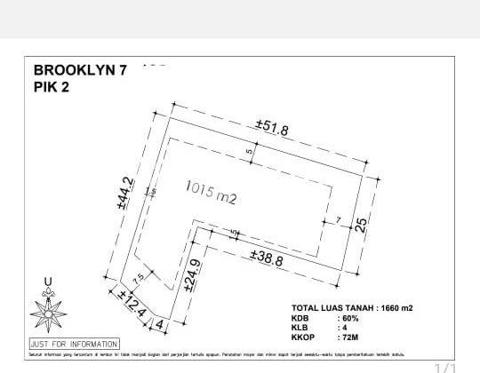 Kavling Komersial Brooklyn Avenue Bentuk L 1600m2 cocok Bisa Bangun Gedung /Hotel 10 tingkat PIK 2 PIK2 Pantai Indah Kapuk Harga Nego 2