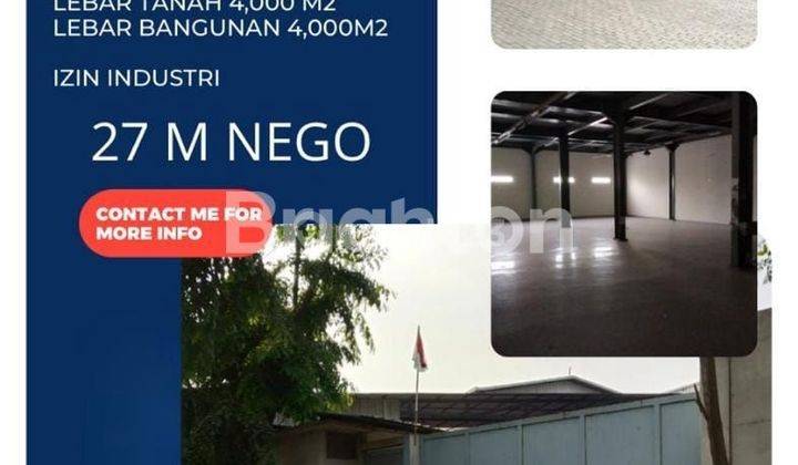 Pabrik / Gudang Jalan Iskandar Muda N Neglasari Tangerang Dekat Bandara Soekarno Hatta 4000m2 Nego 1