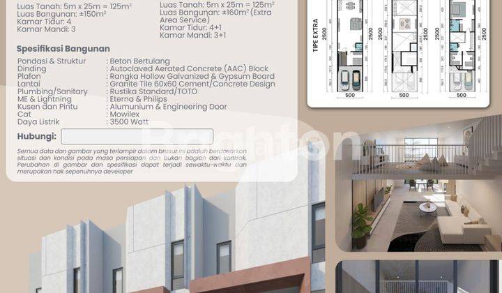 Rumah Meruya utara lebar 5.5 Indent konsep santorini jakarta barat 1