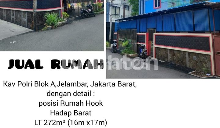 Rumah Kavling Polri Hook 272m2 Jelambar Jakarta Barat 1