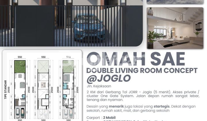 Rumah Joglo lebar 5.5 Brand New Indent Santorini jakarta barat Brand New
