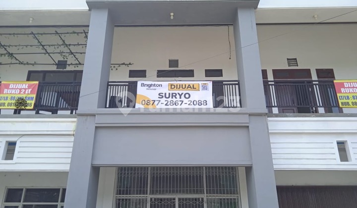 For Sale: New 2-Story Shop House (2 Units Connecting) on Mata Intan Street, Segalamider, Tanjung Karang Barat, Bandar Lampung. 1
