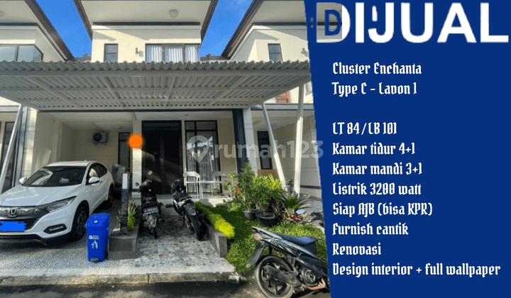 Dijual Rumah Dilengkapi Dengan Furnish Super Cantik di Cluster Enchanta Type C Lavon 1 1