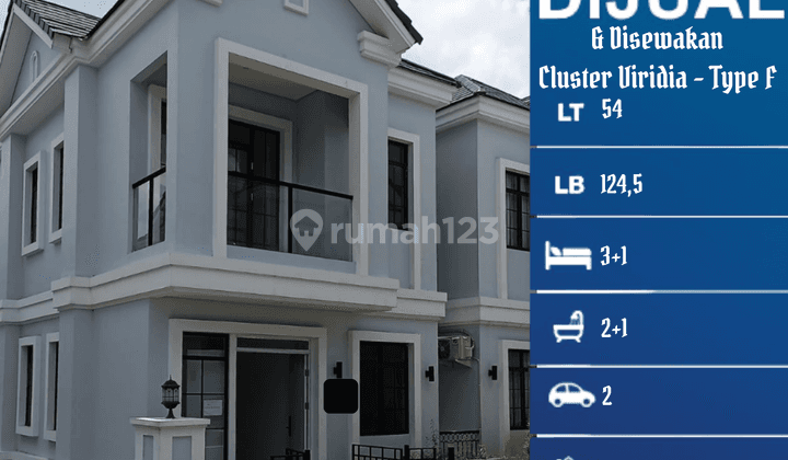 Dijual Disewa Rumah Baru Siap Huni 3 Lantai Modern di Cluster Viridia Type F Lavon 2 1