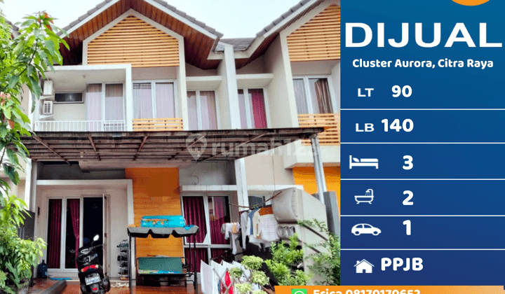 Dijual Rumah 2 Lantai Siap Huni di Cluster Aurora, Citra Raya full Renovasi  1