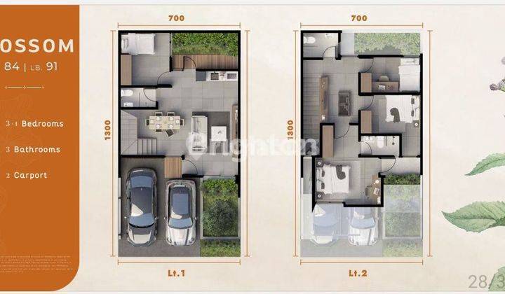 Anwa Residence Bintaro Blossom 7 x 13, 3 KT 3 KM 2 Carport 2