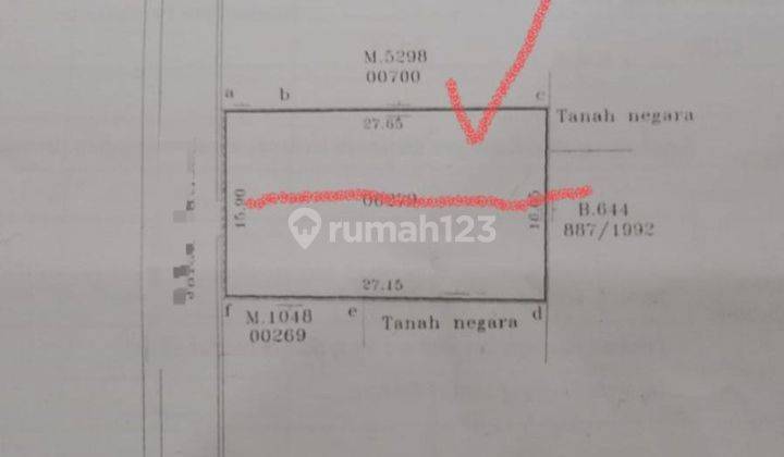 Rumah hitung tanah di Jatipadang dekat stasiun KA dan halte busway 2