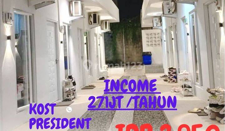 Income 270jt/th Kost President University Cikarang Furnished 17 kamar 1