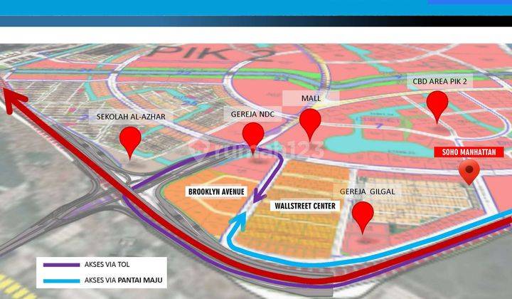 Dijual Tanah Kavling Komersial di Wallstreet Center PIK 2 2