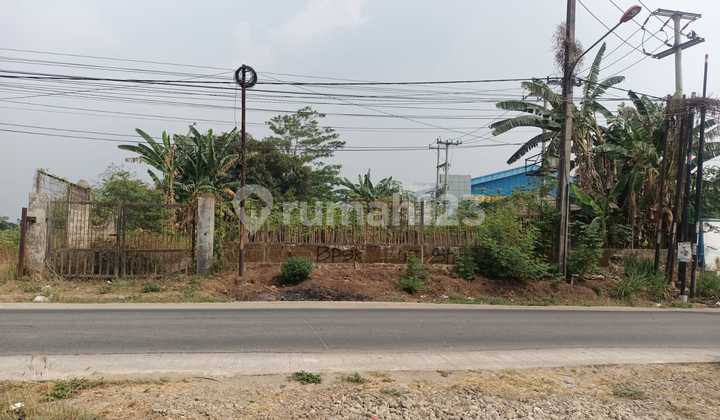 Tanah darat rata luas 1000 m2 di jalan raya burangkenng setu bekasi