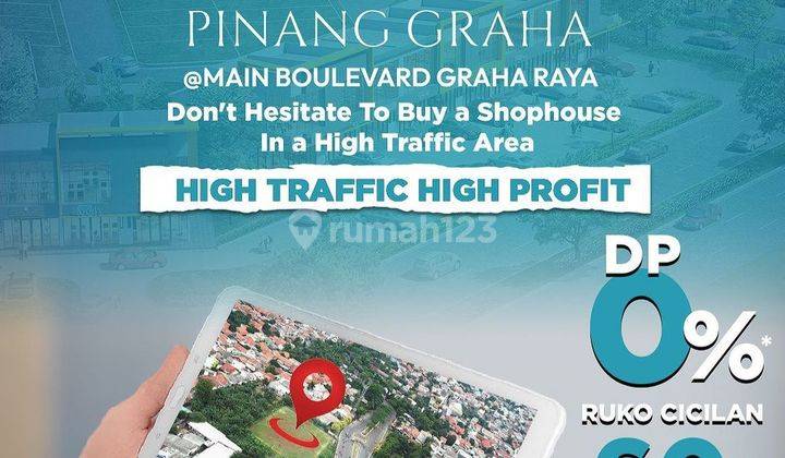 Pinang Graha Ruko Baru Graha Raya harga 2 Man Free AJB BPHTB