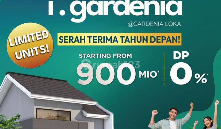 I Gardenia Graha Raya : Dp 0% Cicilan 5 Jutaan Free Surat Surat 1