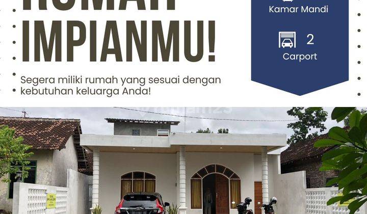 Rumah Siap Huni Hanya 50 meter dari Jalan Jogja Solo di Prambanan 1