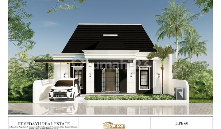 Sisa 2 Unit!!! Rumah Megah American Classic di Kalasan Sleman Type 60/110M2 3Kt+2Km Legalitas SHM