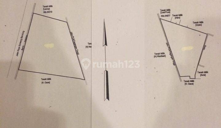 Dijual Tanah siap bangun bentuk persegi Panjang di Mainroad Jalan Raya Kopo Katapang 2