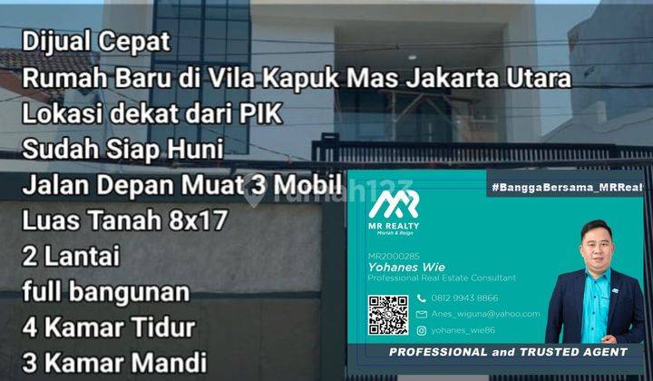 Dijual Cepattt Murah Rumah Di Vikamas Jakarta Utaraa 1