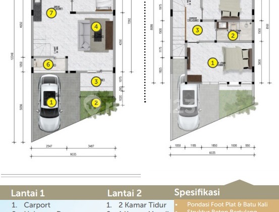 Minimalist design 2-story residential house in the center of Denpasar City. 2
