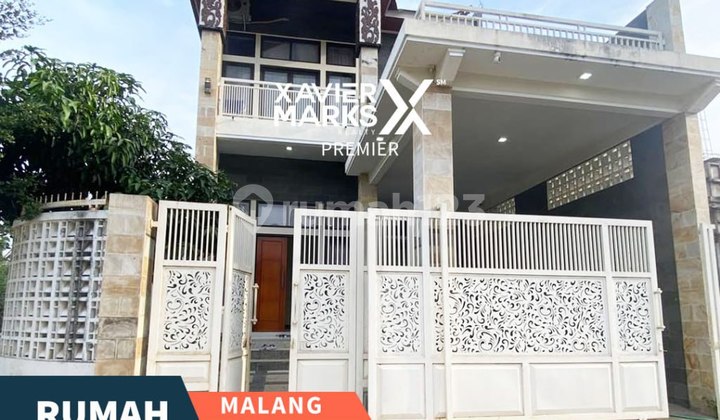 Dijual Rumah Hook 2 Lantai Gaya Bali di Cemorokandang Kota Malang