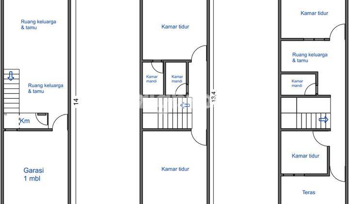 RUMAH BANGUNAN BARU 3 LANTAI DI TANJUNG DUREN 2