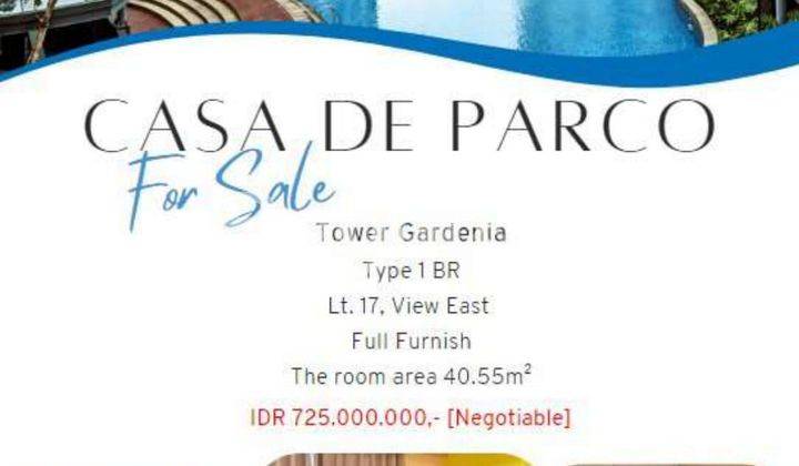 APARTEMEN CASA DE PARCO 1 BR DI BSD TANGERANG 1