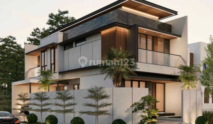 Rumah Baru Hook 2 Lantai 4+1 Kamar di Villa Melati Mas 1