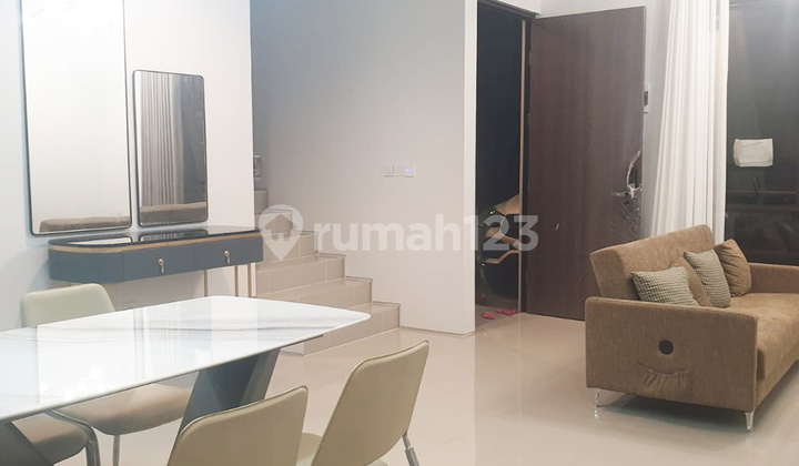 A 2-story, 3-bedroom fully furnished house near Cisauk Station.