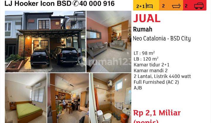 Rumah 2 Lantai Bagus Furnished di Jl. Catalonia , Tangerang Selatan 2