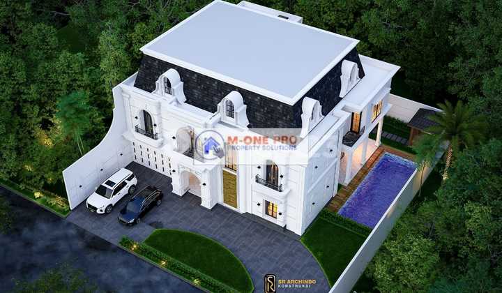 Dijual Rumah Baru Mewah American Classic, 2 Lantai, SHM Jakarta Selatan