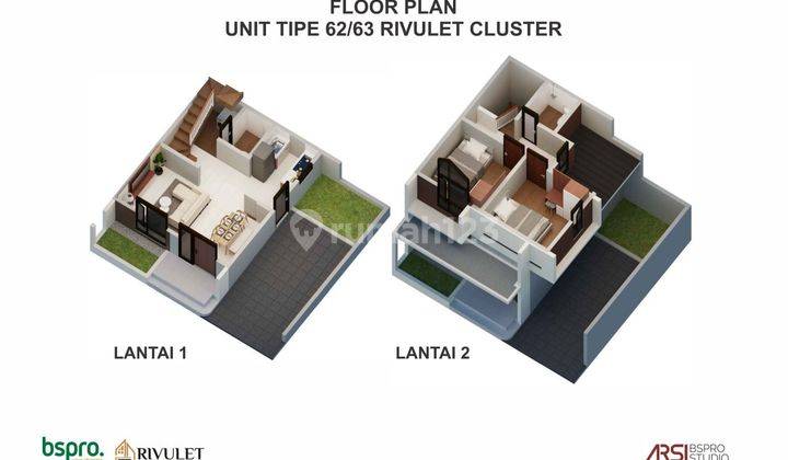 Rivulet Cluster Arcamanik Bandung Rumah 2 lantai 2 KT 2