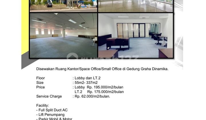 For Rent Office Space Graha Dinamika Furnished, in Tanah Abang, Central Jakarta