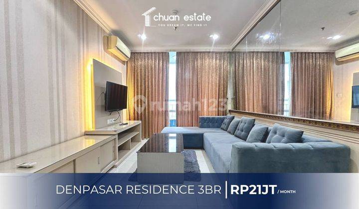 For Rent Apartemen Denpasar Residence 3 Bed Rooms Furnished  1