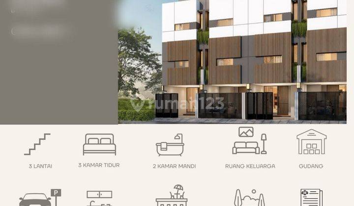 Promo Hanya Sampe Akhir Tahun Rumah 3 Lantai, Plus Rooftop Bonus Free Kitchenset ,Hunian Compact Dipusat Jakarta Lokasi Sangat Strategis. Bebas Banjir Akses Mudah di Kramat Jakarta Pusat 